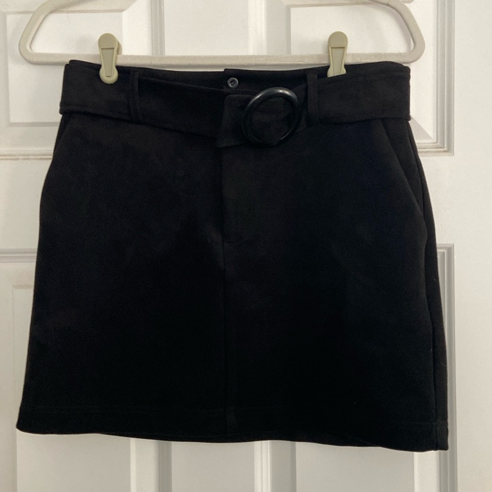 Black mini skirt